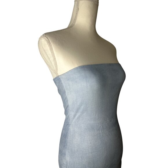 SPRWMN Tube Dress in Sky Small New Womens Suede Leather Blue - Picture 7 of 13